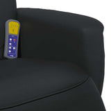 Massage Recliner Chair with Footrest Black Faux Leather - Extra Image