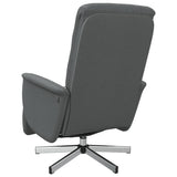 Massage Recliner Chair with Footrest Dark Grey Fabric - 45-Degree Angle