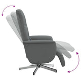 Massage Recliner Chair with Footrest Dark Grey Fabric - Rear View