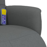 Massage Recliner Chair with Footrest Dark Grey Fabric