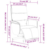 Massage Recliner Chair with Footrest Dark Grey Fabric - Extra Image