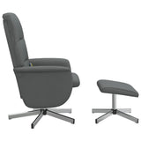 Massage Recliner Chair with Footstool Dark Grey Fabric - Top-Down View