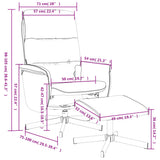 Massage Recliner Chair with Footstool Dark Grey Fabric - Extra Image