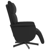 Massage Recliner Chair with Footrest Black Faux Leather - Top-Down View