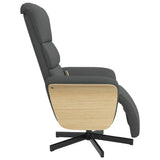 Massage Recliner Chair with Footrest Dark Grey Fabric - Top-Down View