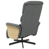 Massage Recliner Chair with Footrest Dark Grey Fabric - 45-Degree Angle