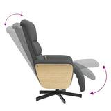 Massage Recliner Chair with Footrest Dark Grey Fabric