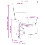 Massage Recliner Chair with Footrest Dark Grey Fabric