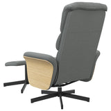 Massage Recliner Chair with Footstool Dark Grey Fabric - 45-Degree Angle