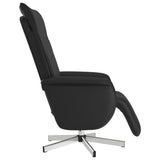 Massage Recliner Chair with Footrest Black Faux Leather - Top-Down View