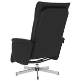 Massage Recliner Chair with Footrest Black Faux Leather - 45-Degree Angle