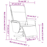 Massage Recliner Chair with Footrest Black Faux Leather