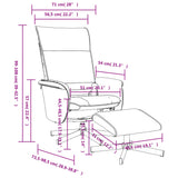 Massage Recliner Chair with Footstool Black Faux Leather