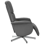 Massage Recliner Chair with Footrest Dark Grey Fabric