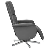 Massage Recliner Chair with Footrest Dark Grey Fabric - 45-Degree Angle