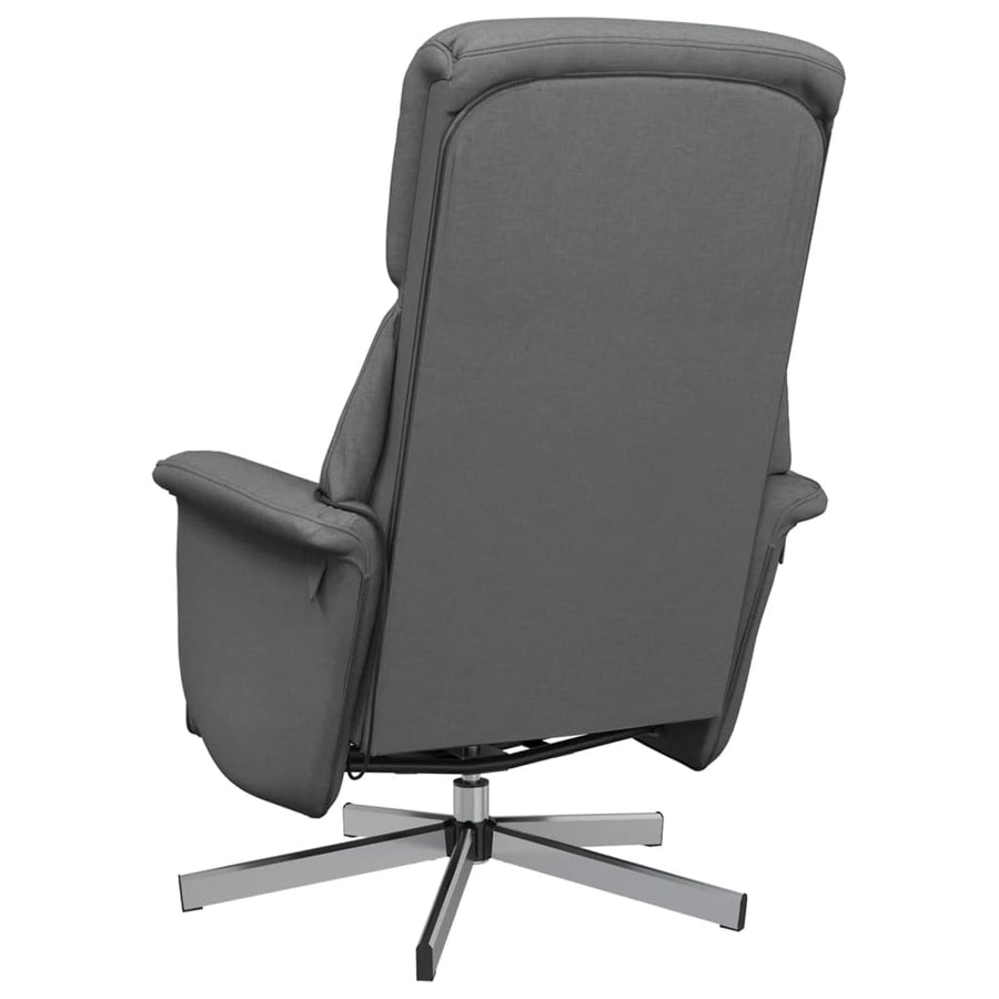 Massage Recliner Chair with Footrest Dark Grey Fabric