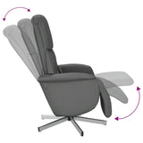 Massage Recliner Chair with Footrest Dark Grey Fabric - Close-Up Angle