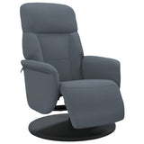 Recliner Chair with Footrest Dark Grey Velvet