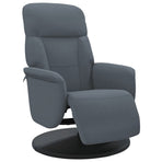 Recliner Chair with Footrest Dark Grey Velvet