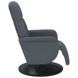 Recliner Chair with Footrest Dark Grey Velvet