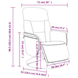 Recliner Chair with Footrest Dark Grey Velvet