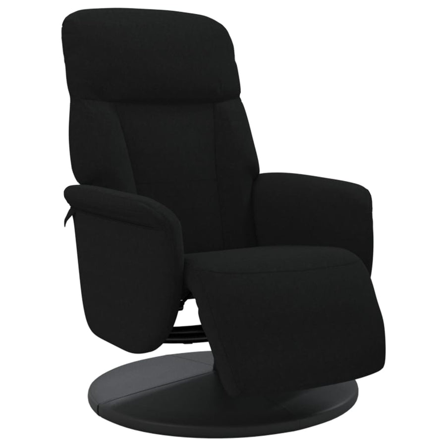Recliner Chair with Footrest Black Velvet