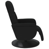 Recliner Chair with Footrest Black Velvet