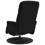 Recliner Chair with Footrest Black Velvet