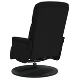 Recliner Chair with Footrest Black Velvet - 45-Degree Angle