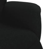 Recliner Chair with Footrest Black Velvet - Close-Up Angle