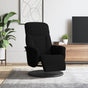Recliner Chair with Footrest Black Velvet