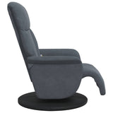 Massage Recliner Chair with Footrest Dark Grey Velvet
