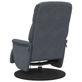 Massage Recliner Chair with Footrest Dark Grey Velvet