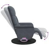 Massage Recliner Chair with Footrest Dark Grey Velvet