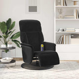 Massage Recliner Chair with Footrest Black Velvet