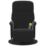 Massage Recliner Chair with Footrest Black Velvet