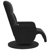 Massage Recliner Chair with Footrest Black Velvet