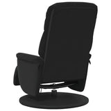 Massage Recliner Chair with Footrest Black Velvet
