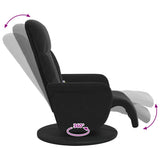Massage Recliner Chair with Footrest Black Velvet - Low Angle