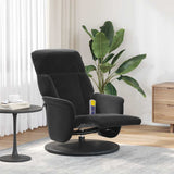 Massage Recliner Chair with Footrest Black Velvet