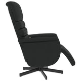 Massage Recliner Chair with Footrest Black Faux Leather - Top-Down View