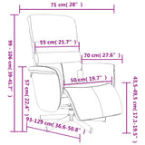 Massage Recliner Chair with Footrest Black Faux Leather - Extra Image