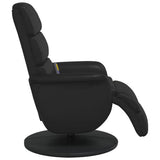 Massage Recliner Chair with Footrest Black Faux Leather - 45-Degree Angle
