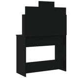 Dressing Table with LED Lights Black 96x40x142 cm - 45-Degree Angle