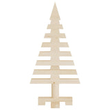 Wooden Christmas Trees for Decoration 3 pcs Solid Wood Pine - Top-Down View