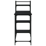 Computer Desk with Shelves Black 120x47x109 cm - 45-Degree Angle