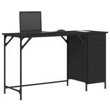 Computer Desk Black 131x48x75 cm Engineered Wood - Close-Up Angle