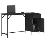 Computer Desk Black 131x48x75 cm Engineered Wood - Low Angle