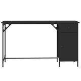 Computer Desk Black 131x48x75 cm Engineered Wood - Side View