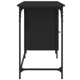 Computer Desk Black 131x48x75 cm Engineered Wood - Rear View